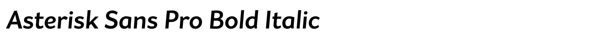 Asterisk Sans Pro Bold Italic image